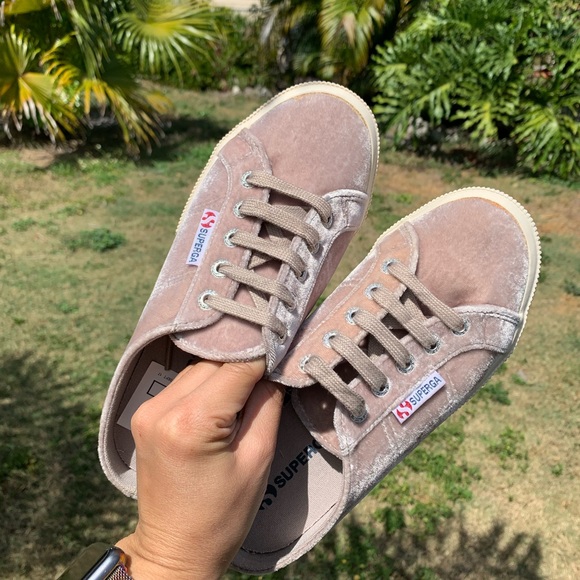 superga dusty rose velvet